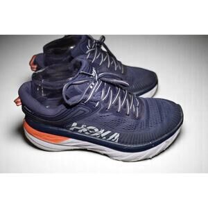 HOKA One One Bondi 7 Women’s Size 6 Navy Orange Cushioned Running Shoes EU 37⅓
